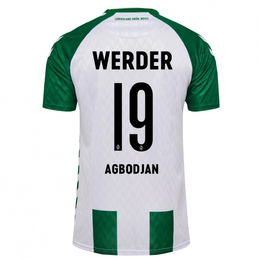 Danxen Criança Camisola Dorian Agbodjan #19 Verde Branco Principal 2026/27 Camisa Brasil