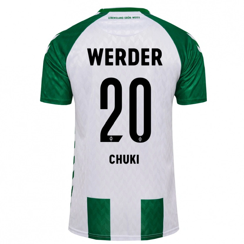 Danxen Criança Camisola Chuki #20 Verde Branco Principal 2026/27 Camisa Brasil