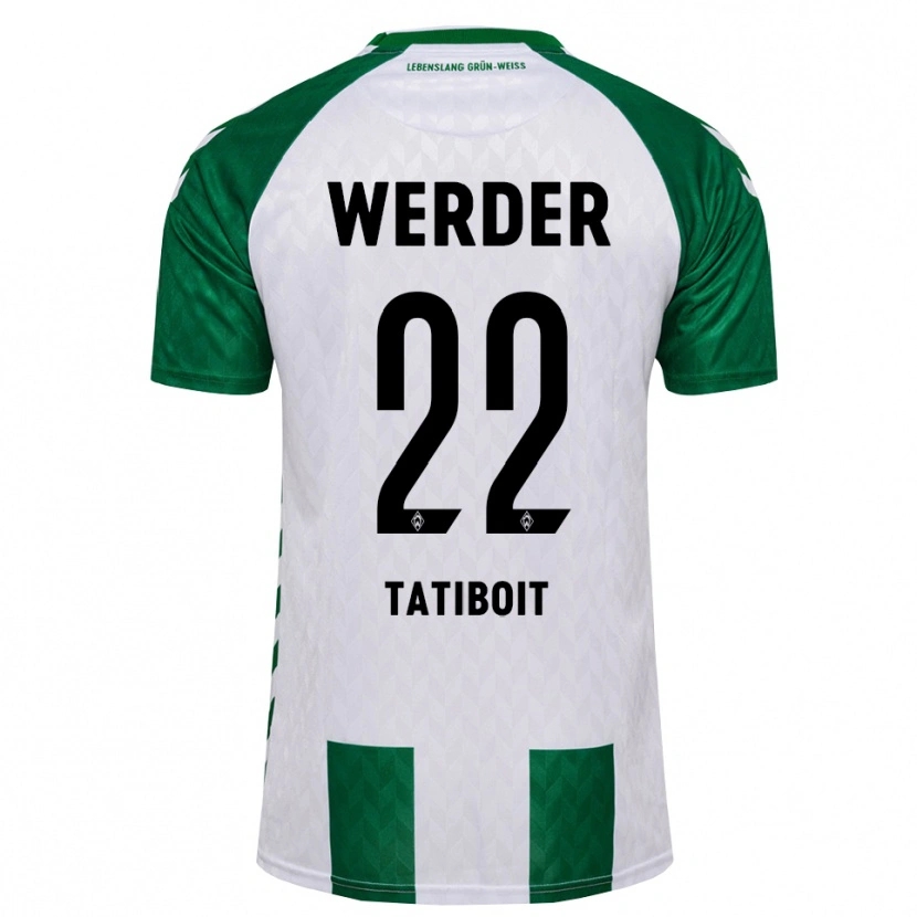 Danxen Criança Camisola Kieran Tatiboit #22 Verde Branco Principal 2026/27 Camisa Brasil