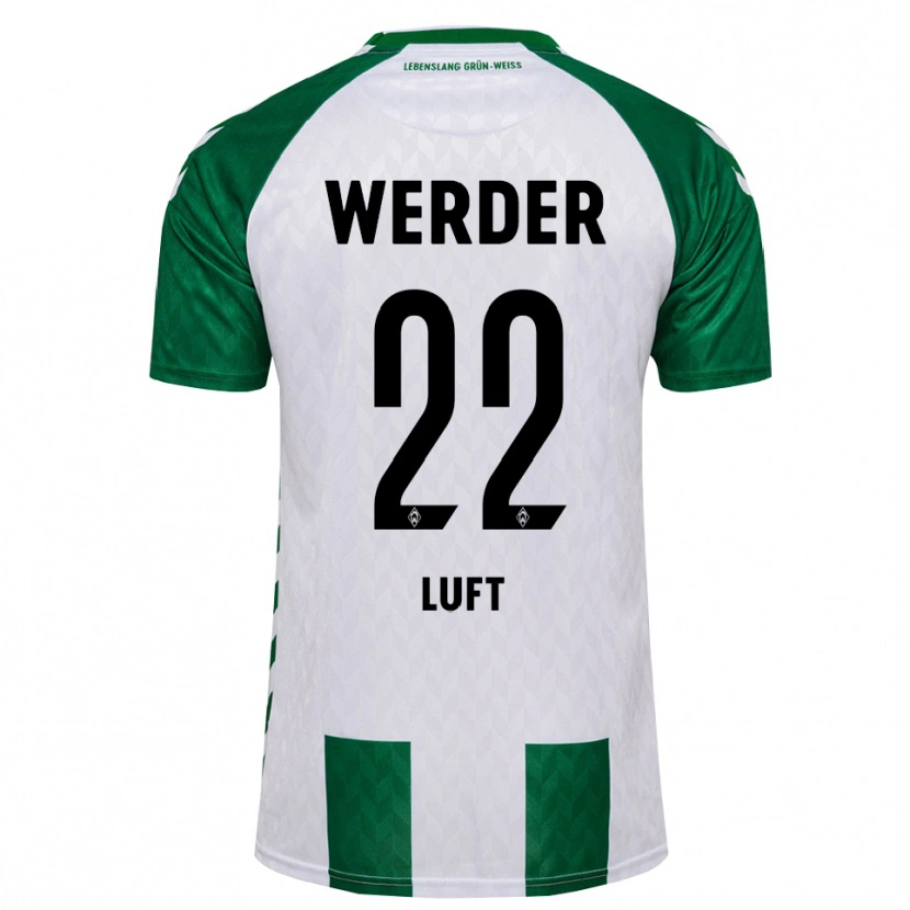 Danxen Criança Camisola Julian Luft #22 Verde Branco Principal 2026/27 Camisa Brasil