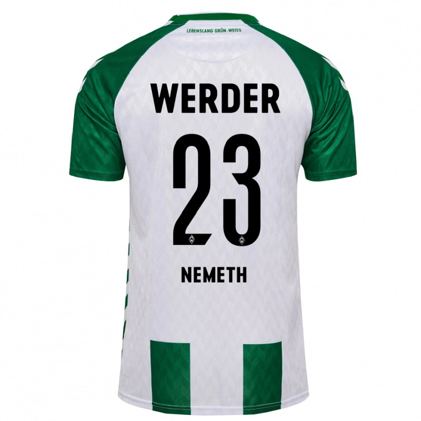 Danxen Criança Camisola Hanna Nemeth #23 Verde Branco Principal 2026/27 Camisa Brasil