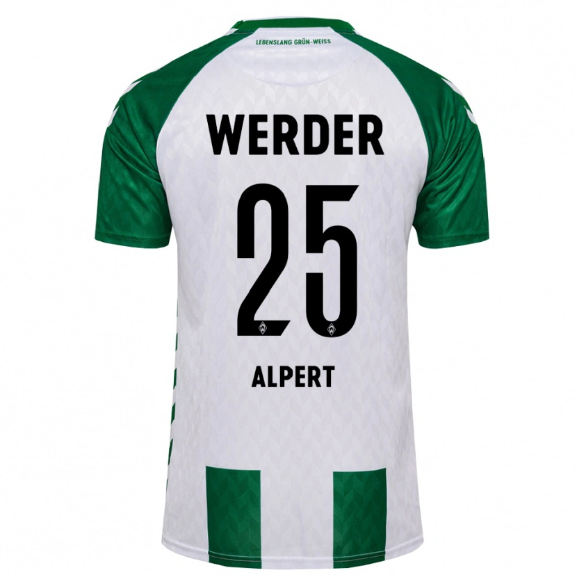 Danxen Criança Camisola Marvin Alpert #25 Verde Branco Principal 2026/27 Camisa Brasil