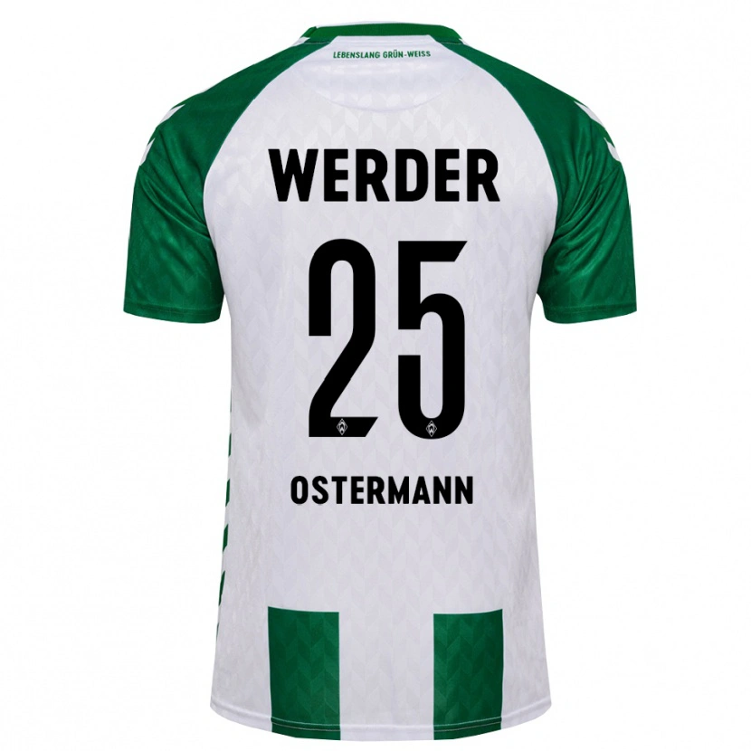 Danxen Criança Camisola Ben Ostermann #25 Verde Branco Principal 2026/27 Camisa Brasil