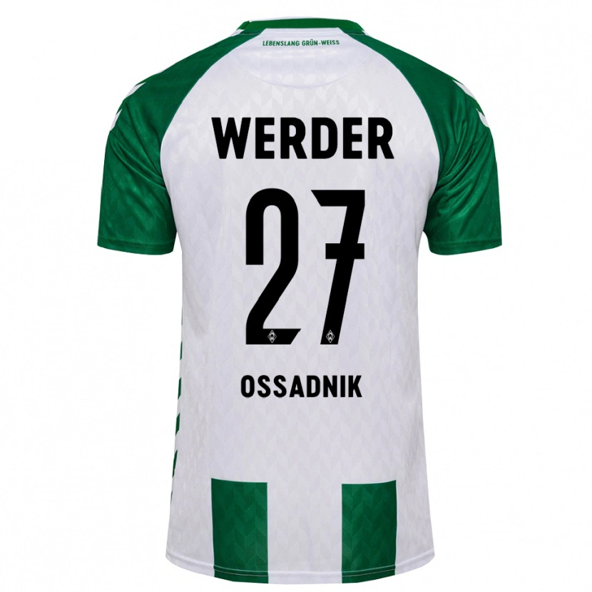 Danxen Criança Camisola Jannes Ossadnik #27 Verde Branco Principal 2026/27 Camisa Brasil