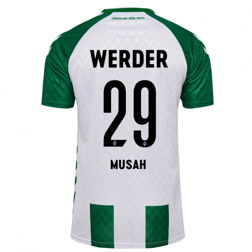 Danxen Criança Camisola Salim Musah #29 Verde Branco Principal 2026/27 Camisa Brasil