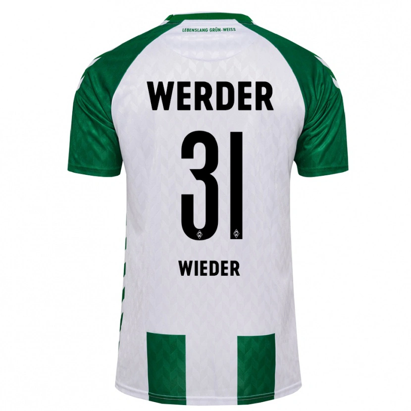 Danxen Criança Camisola Verena Wieder #31 Verde Branco Principal 2026/27 Camisa Brasil