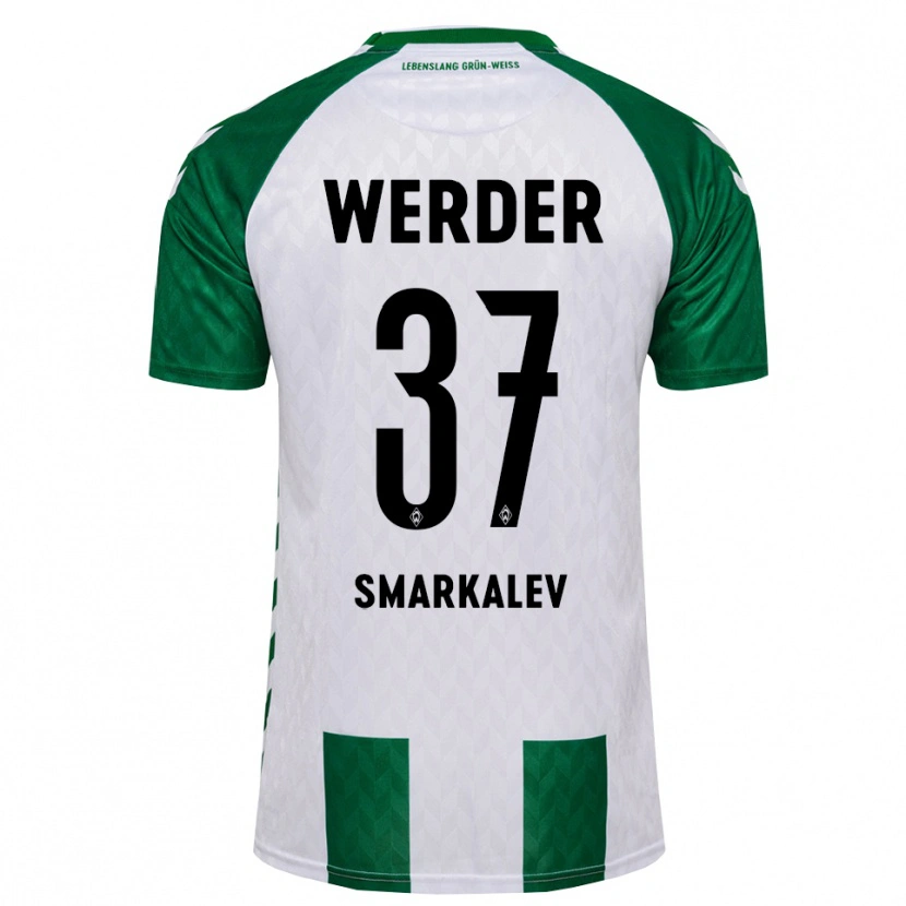 Danxen Criança Camisola Stefan Smarkalev #37 Verde Branco Principal 2026/27 Camisa Brasil