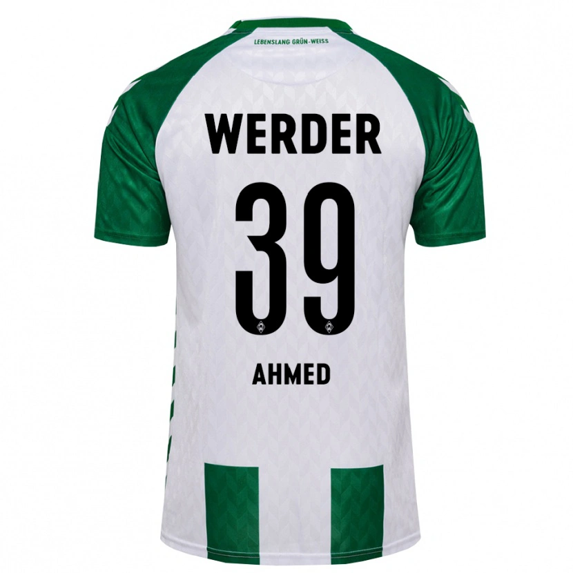Danxen Criança Camisola Abdelhamid Ahmed #39 Verde Branco Principal 2026/27 Camisa Brasil