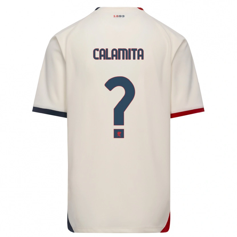 Danxen Criança Camisola Samuele Calamita #0 Branco Off-Red Alternativa 2026/27 Camisa Brasil
