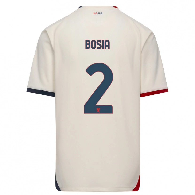 Danxen Criança Camisola Davide Bosia #2 Branco Off-Red Alternativa 2026/27 Camisa Brasil