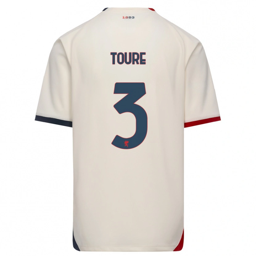 Danxen Criança Camisola Mohamed Toure #3 Branco Off-Red Alternativa 2026/27 Camisa Brasil