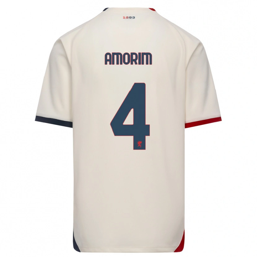 Danxen Criança Camisola Alexsandro Amorim De Freitas Filho #4 Branco Off-Red Alternativa 2026/27 Camisa Brasil