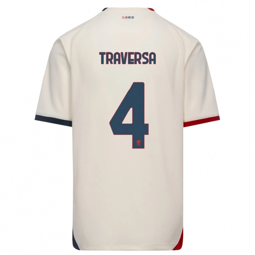 Danxen Criança Camisola Pietro Traversa #4 Branco Off-Red Alternativa 2026/27 Camisa Brasil