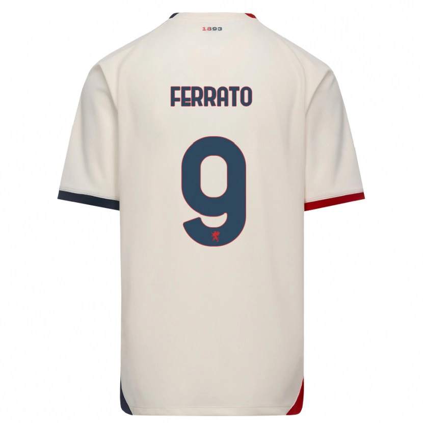 Danxen Criança Camisola Claudia Ferrato #9 Branco Off-Red Alternativa 2026/27 Camisa Brasil