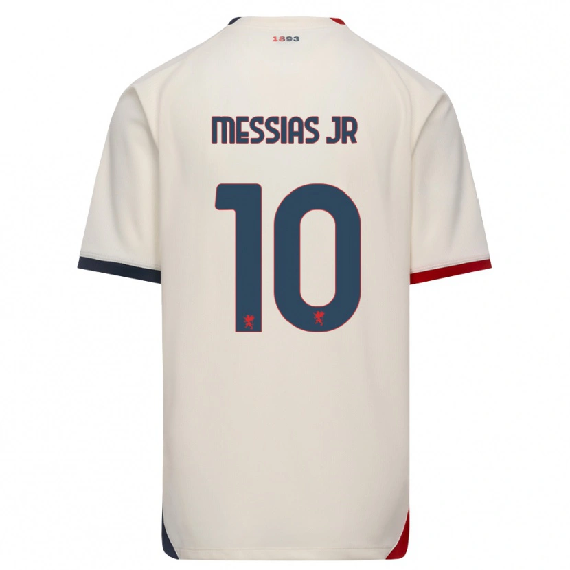 Danxen Criança Camisola Junior Messias #10 Branco Off-Red Alternativa 2026/27 Camisa Brasil