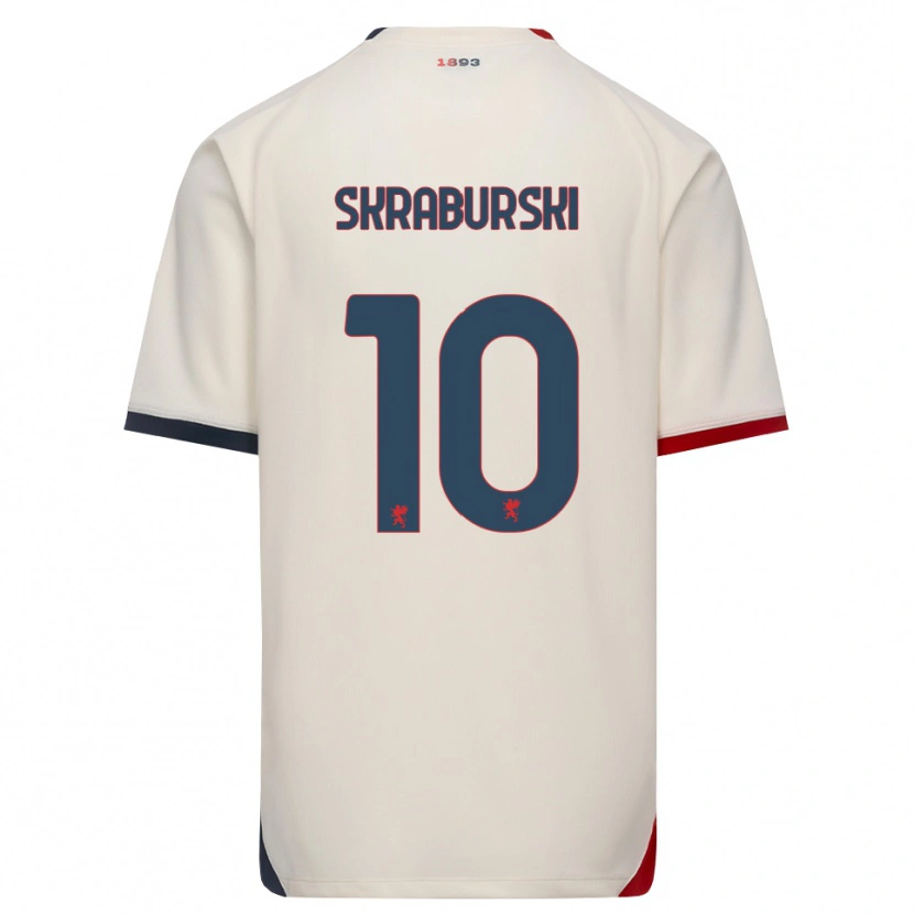 Danxen Criança Camisola Borys Skraburski #10 Branco Off-Red Alternativa 2026/27 Camisa Brasil