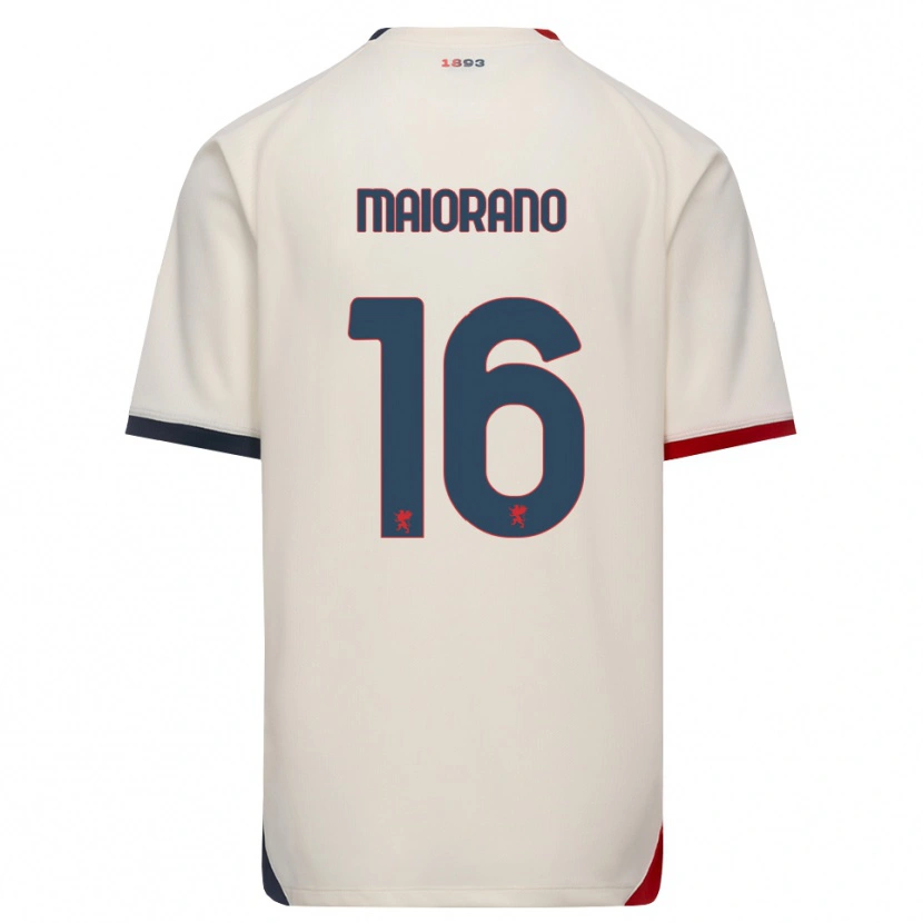 Danxen Criança Camisola Francesco Maiorano #16 Branco Off-Red Alternativa 2026/27 Camisa Brasil