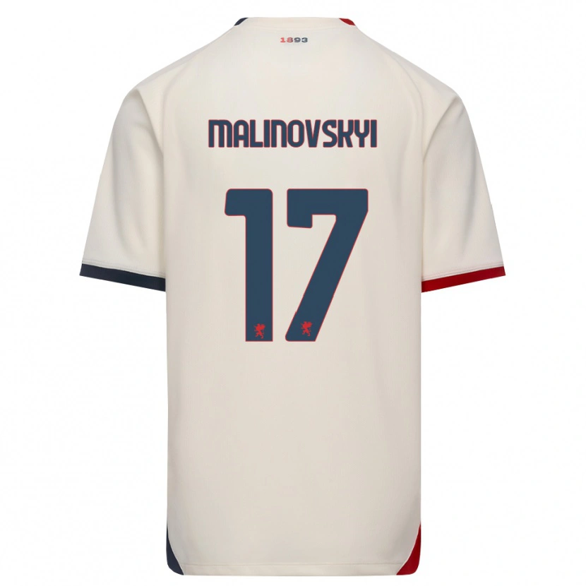 Danxen Criança Camisola Ruslan Malinovskyi #17 Branco Off-Red Alternativa 2026/27 Camisa Brasil