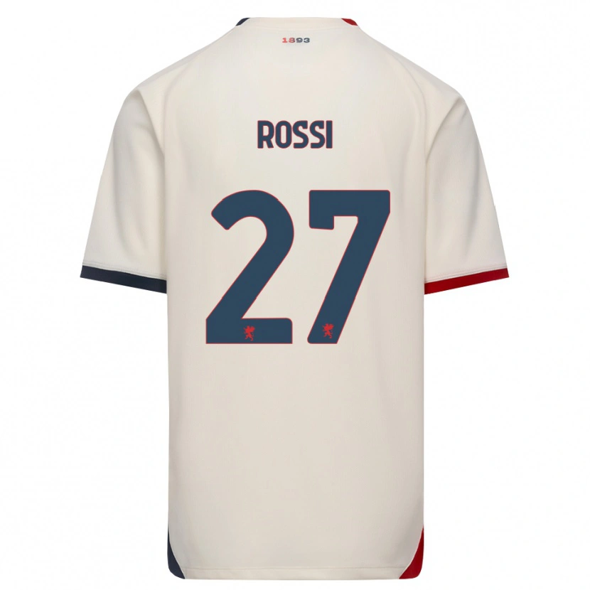 Danxen Criança Camisola Lucrezia Rossi #27 Branco Off-Red Alternativa 2026/27 Camisa Brasil