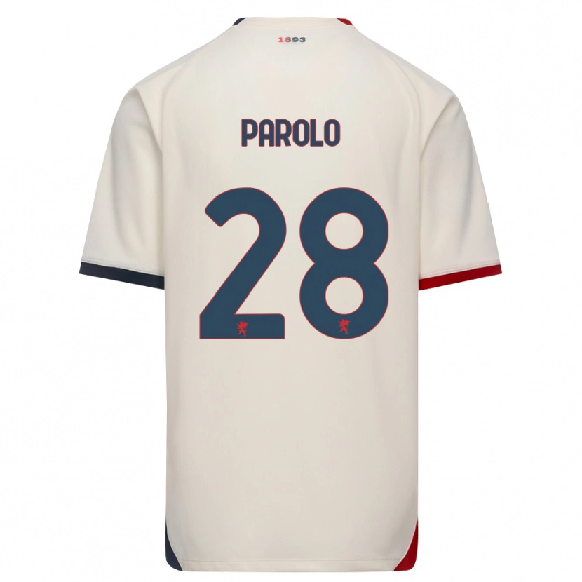 Danxen Criança Camisola Lucrezia Parolo #28 Branco Off-Red Alternativa 2026/27 Camisa Brasil