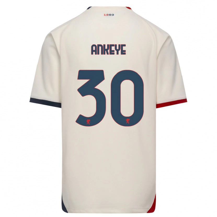 Danxen Criança Camisola David Ankeye #30 Branco Off-Red Alternativa 2026/27 Camisa Brasil