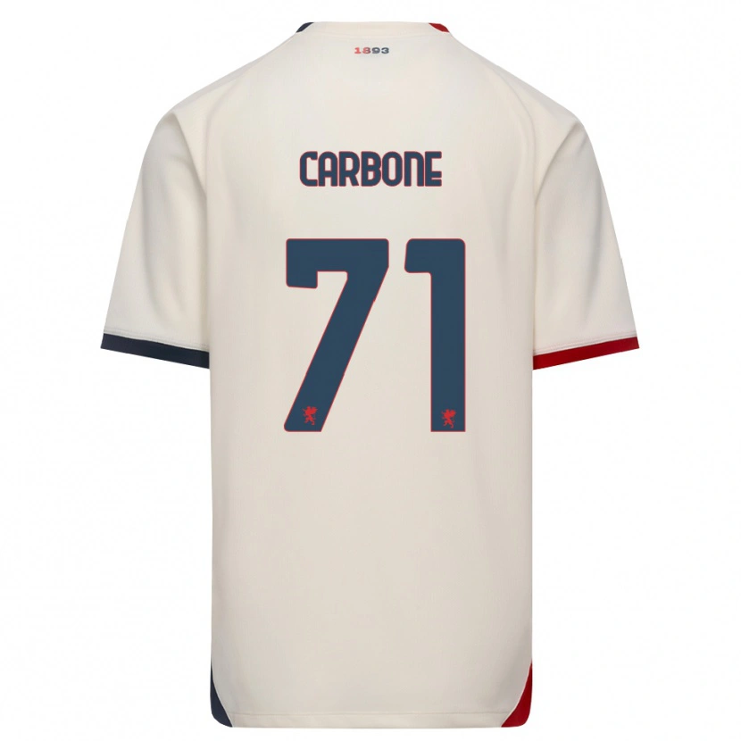 Danxen Criança Camisola Filippo Carbone #71 Branco Off-Red Alternativa 2026/27 Camisa Brasil