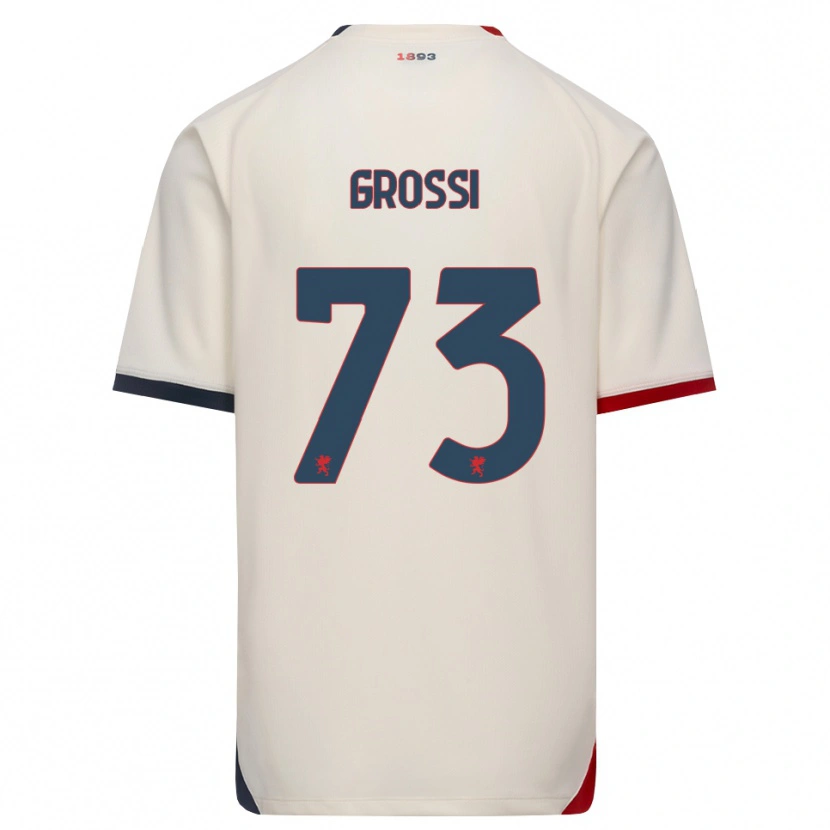 Danxen Criança Camisola Jacopo Grossi #73 Branco Off-Red Alternativa 2026/27 Camisa Brasil