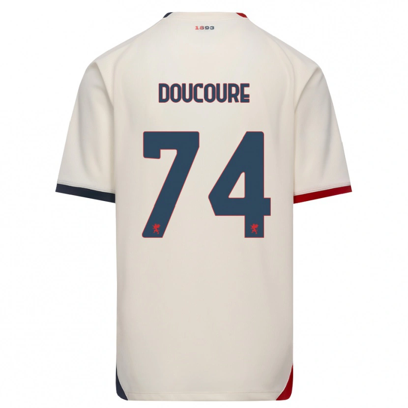 Danxen Criança Camisola Mamedi Doucouré #74 Branco Off-Red Alternativa 2026/27 Camisa Brasil