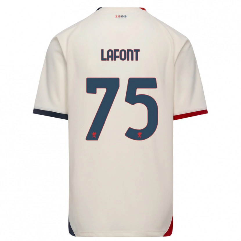 Danxen Criança Camisola Gaël Lafont #75 Branco Off-Red Alternativa 2026/27 Camisa Brasil