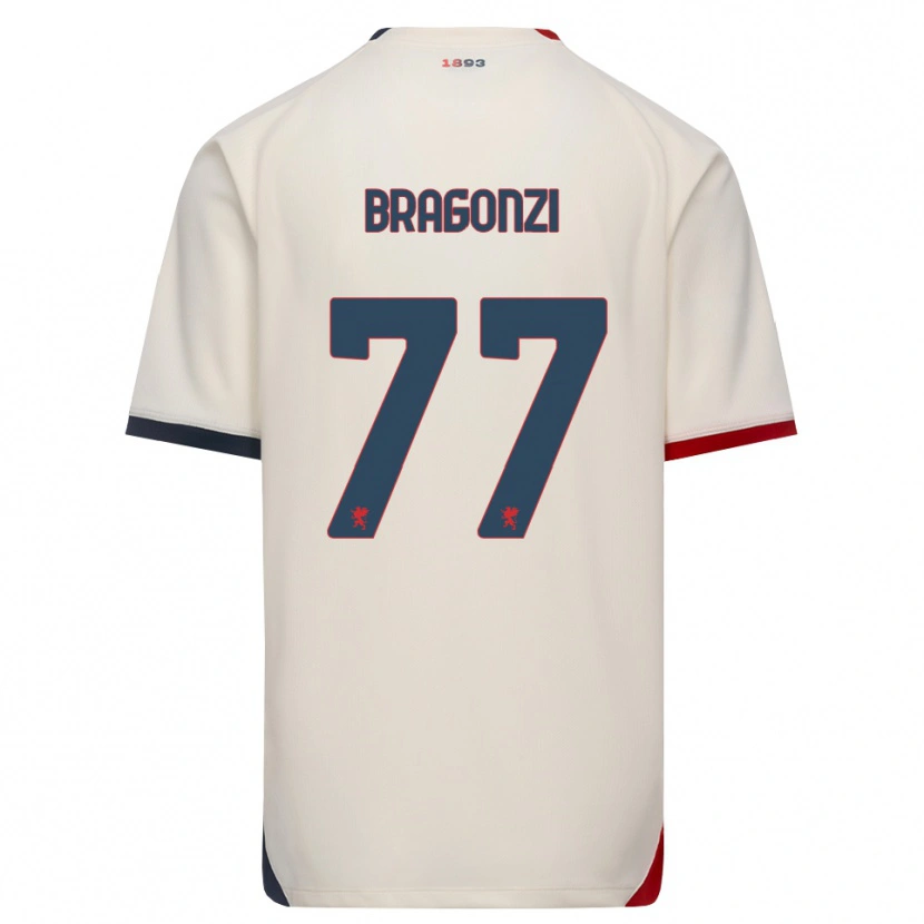 Danxen Criança Camisola Asia Bragonzi #77 Branco Off-Red Alternativa 2026/27 Camisa Brasil