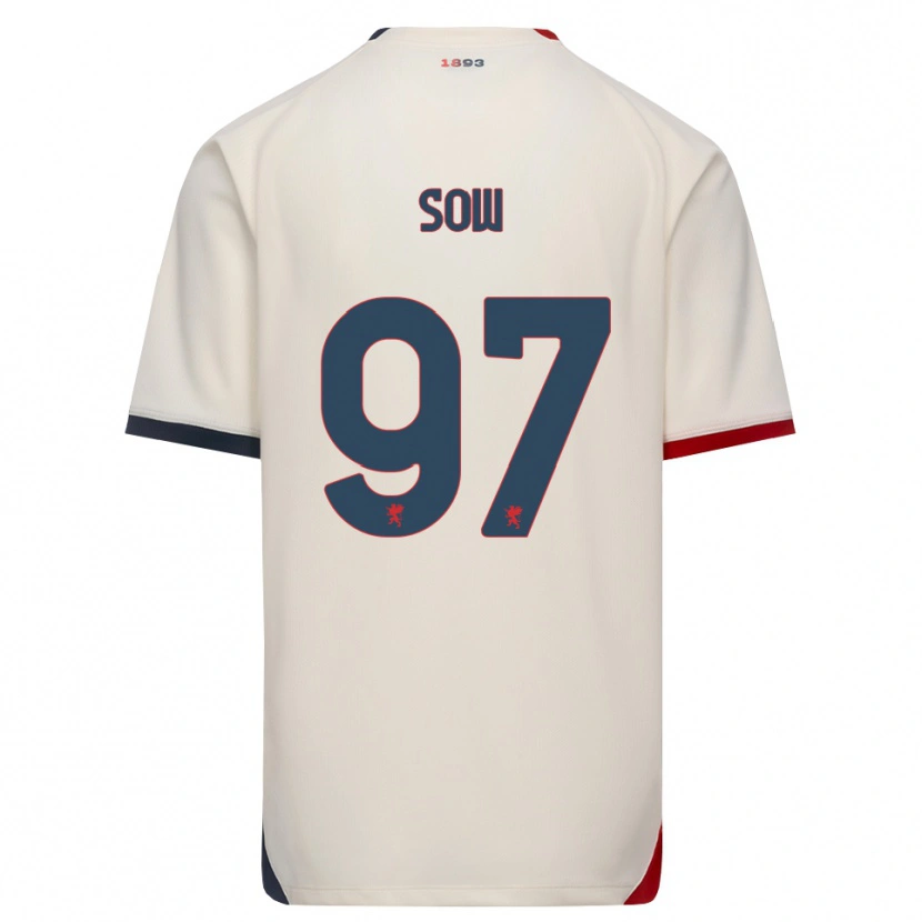 Danxen Criança Camisola Djibril Sow #97 Branco Off-Red Alternativa 2026/27 Camisa Brasil