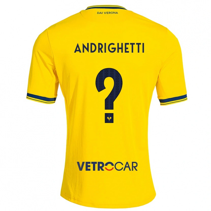 Danxen Criança Camisola Emanuele Andrighetti #0 Amarelo Vermelho Alternativa 2026/27 Camisa Brasil