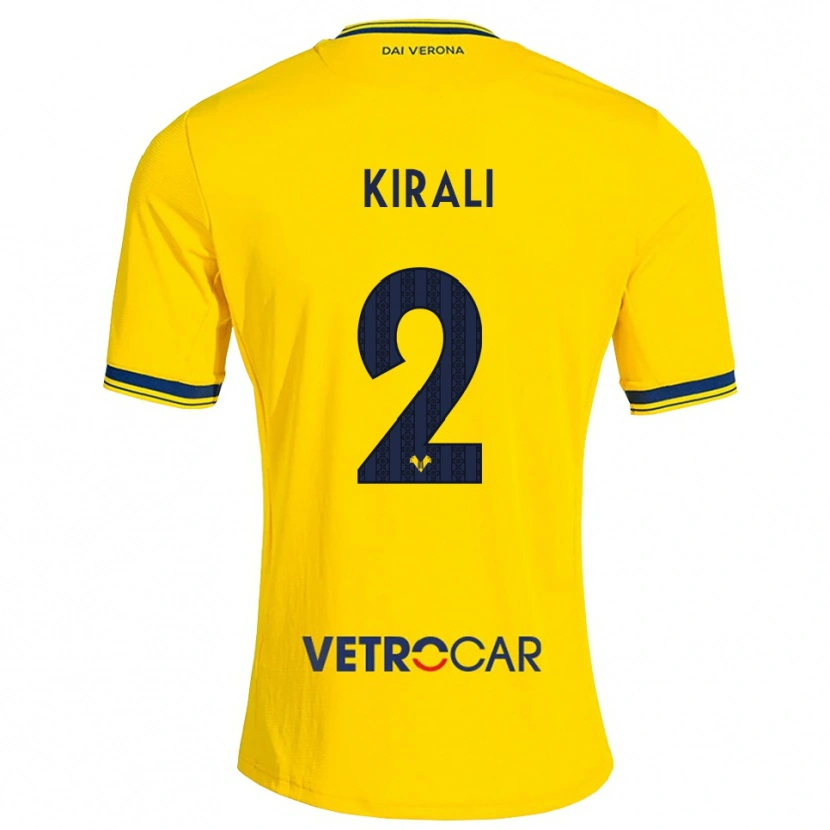 Danxen Criança Camisola Dragoș Kirali #2 Amarelo Vermelho Alternativa 2026/27 Camisa Brasil