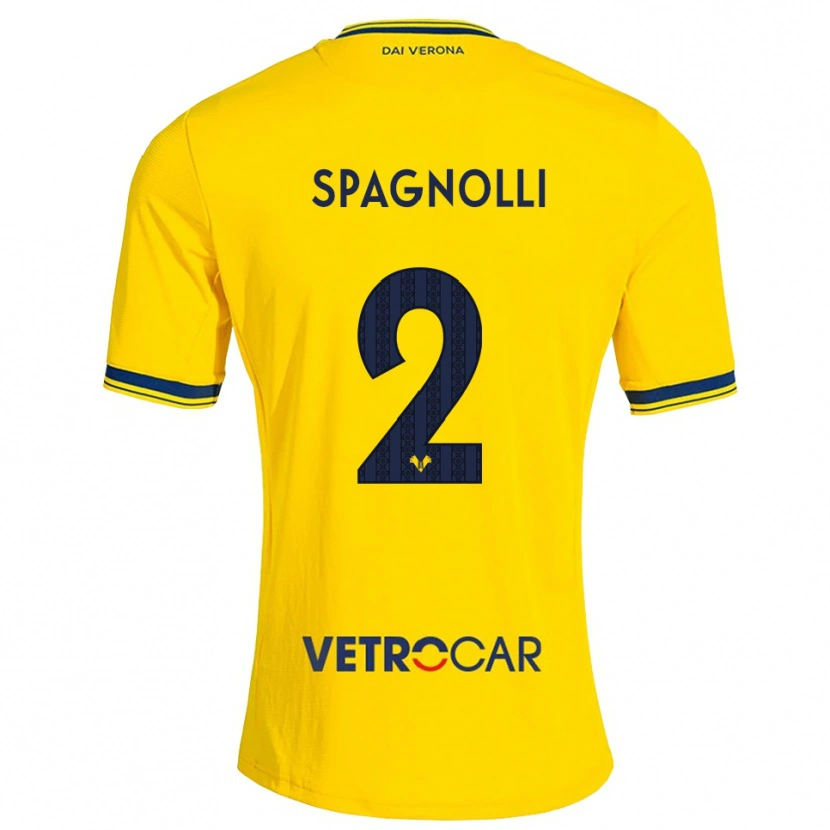 Danxen Criança Camisola Nicolas Spagnolli #2 Amarelo Vermelho Alternativa 2026/27 Camisa Brasil