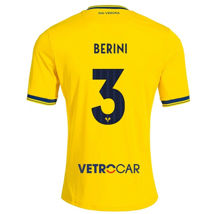 Danxen Criança Camisola Andrea Berini #3 Amarelo Vermelho Alternativa 2026/27 Camisa Brasil
