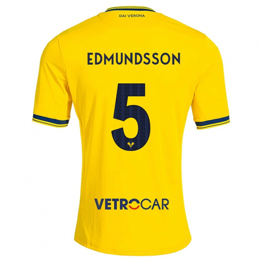Danxen Criança Camisola Andrias Edmundsson #5 Amarelo Vermelho Alternativa 2026/27 Camisa Brasil