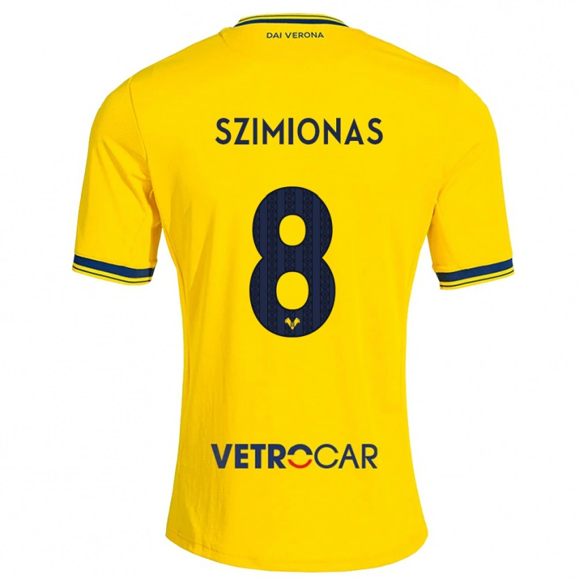 Danxen Criança Camisola Luca Szimionaș #8 Amarelo Vermelho Alternativa 2026/27 Camisa Brasil