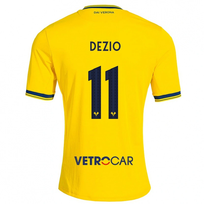 Danxen Criança Camisola Alessandro Dezio #11 Amarelo Vermelho Alternativa 2026/27 Camisa Brasil