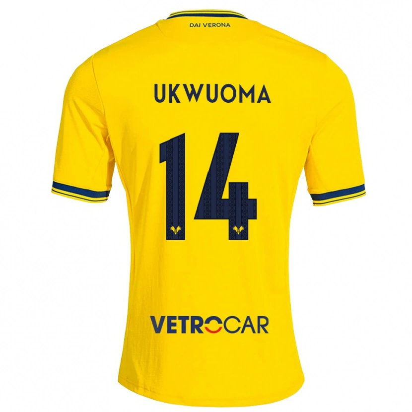 Danxen Criança Camisola Bright Ukwuoma #14 Amarelo Vermelho Alternativa 2026/27 Camisa Brasil