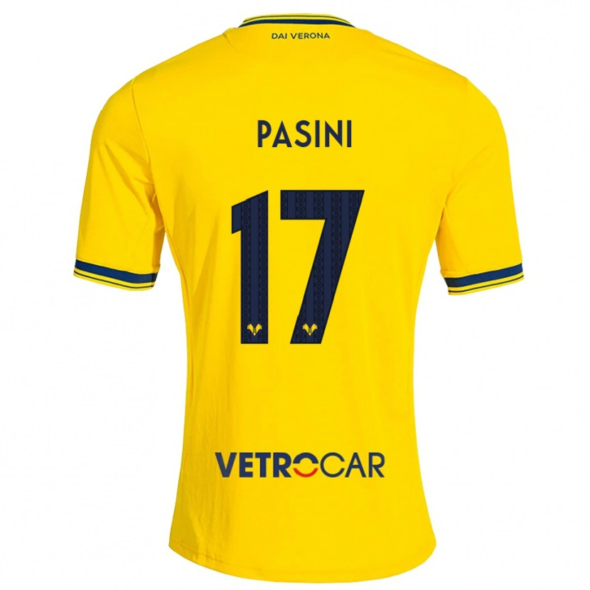 Danxen Criança Camisola Veronica Pasini #17 Amarelo Vermelho Alternativa 2026/27 Camisa Brasil