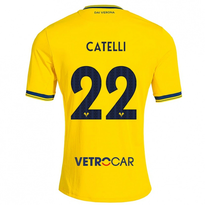 Danxen Criança Camisola Anna Catelli #22 Amarelo Vermelho Alternativa 2026/27 Camisa Brasil