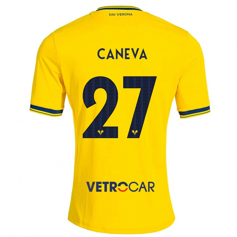 Danxen Criança Camisola Elia Caneva #27 Amarelo Vermelho Alternativa 2026/27 Camisa Brasil