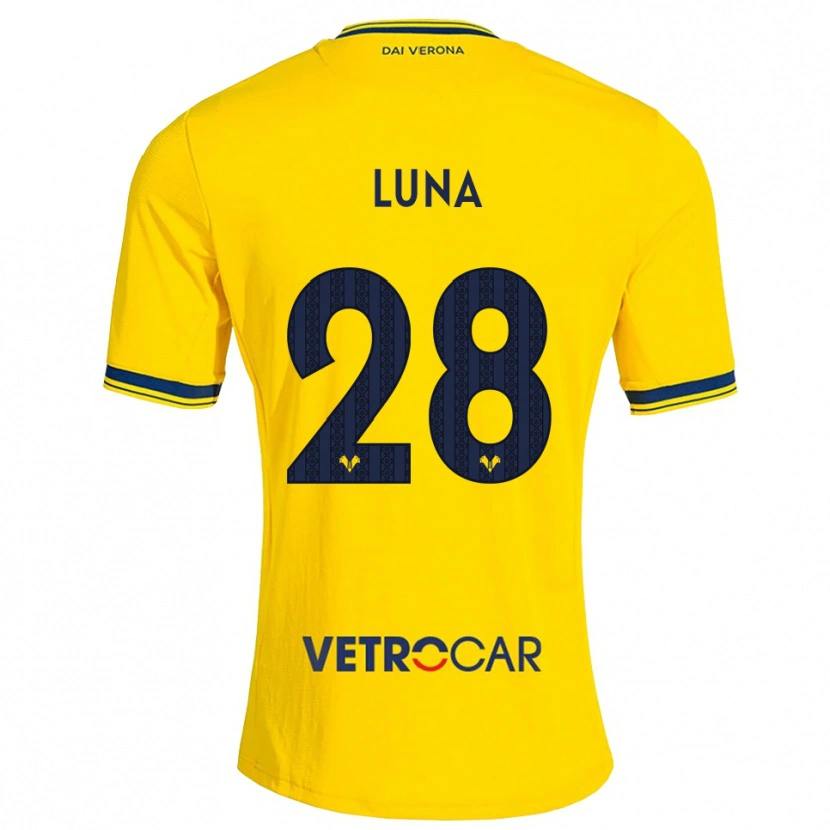 Danxen Criança Camisola Agustín Luna #28 Amarelo Vermelho Alternativa 2026/27 Camisa Brasil