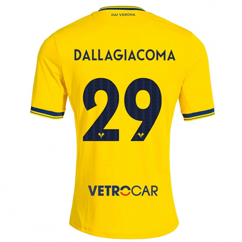 Danxen Criança Camisola Stefania Dallagiacoma #29 Amarelo Vermelho Alternativa 2026/27 Camisa Brasil