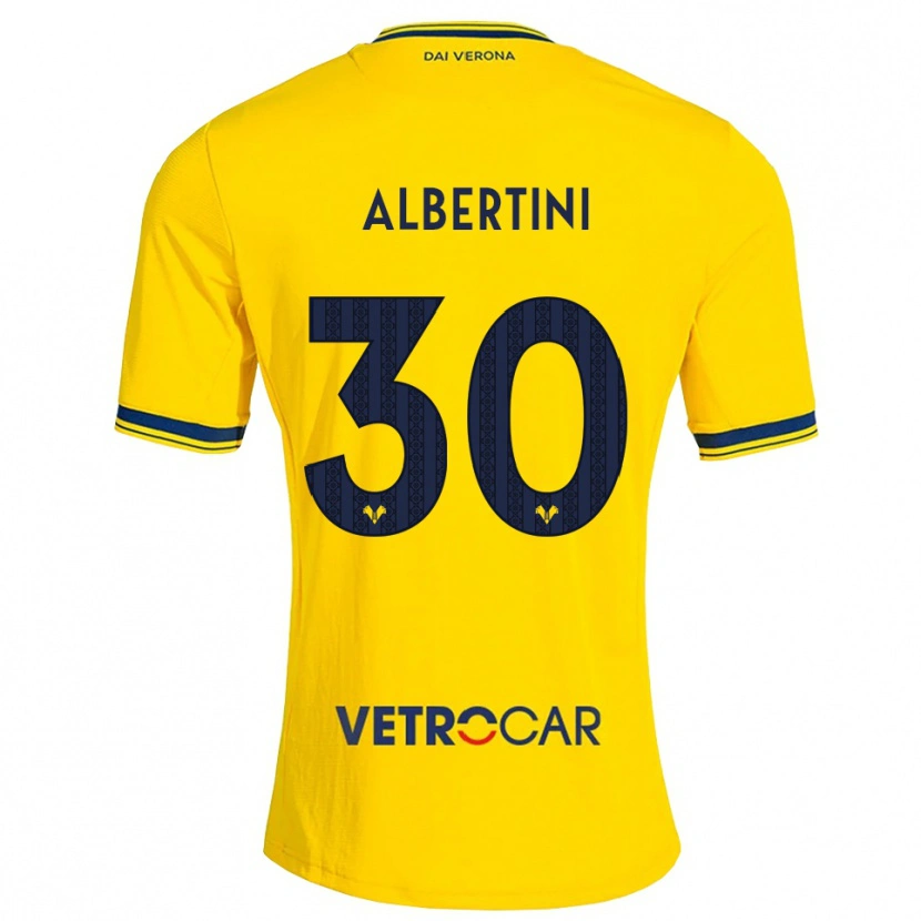 Danxen Criança Camisola Francesco Albertini #30 Amarelo Vermelho Alternativa 2026/27 Camisa Brasil