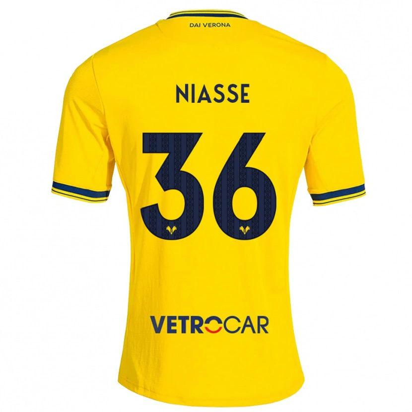 Danxen Criança Camisola Cheikh Niasse #36 Amarelo Vermelho Alternativa 2026/27 Camisa Brasil