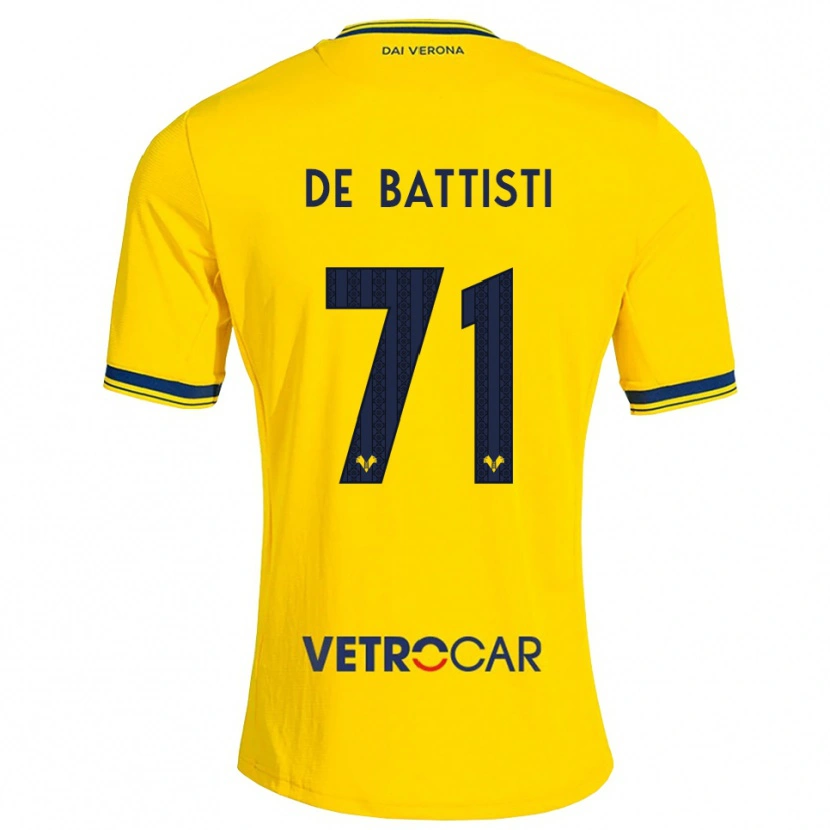 Danxen Criança Camisola Davide De Battisti #71 Amarelo Vermelho Alternativa 2026/27 Camisa Brasil