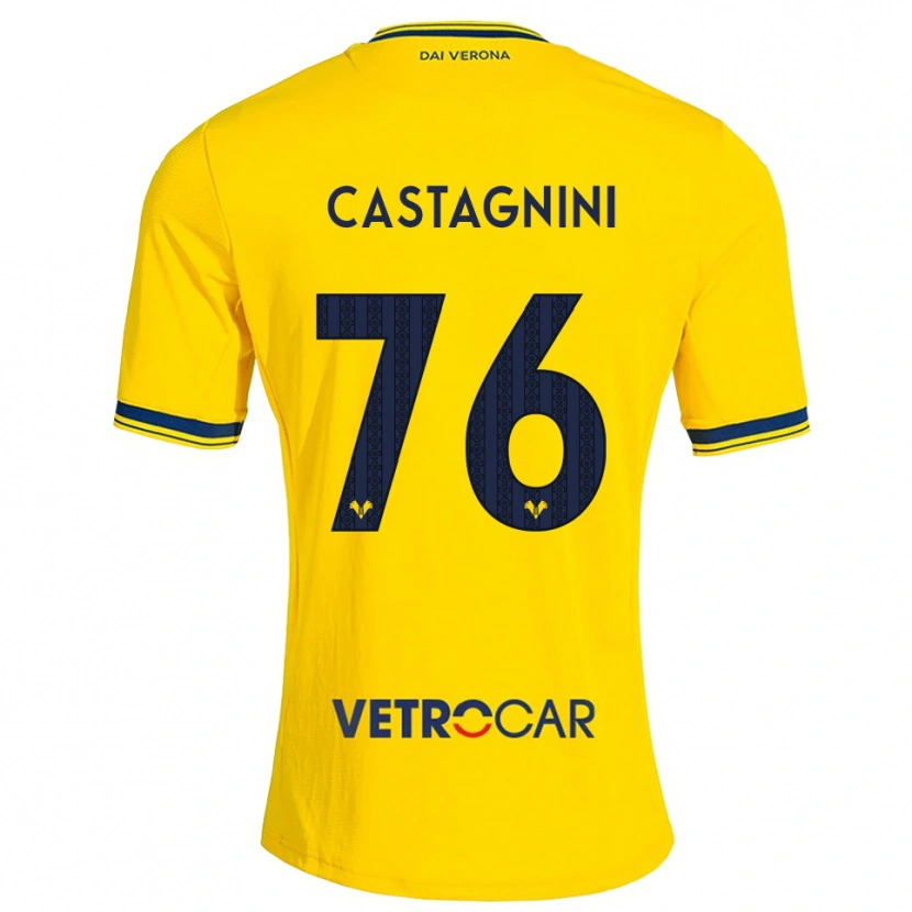 Danxen Criança Camisola Mirko Castagnini #76 Amarelo Vermelho Alternativa 2026/27 Camisa Brasil