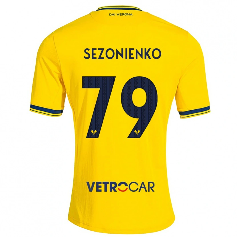 Danxen Criança Camisola Kacper Sezonienko #79 Amarelo Vermelho Alternativa 2026/27 Camisa Brasil