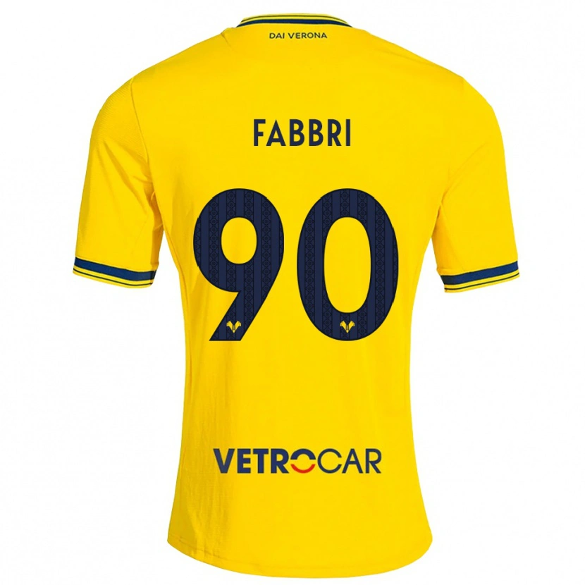 Danxen Criança Camisola Alessandro Fabbri #90 Amarelo Vermelho Alternativa 2026/27 Camisa Brasil